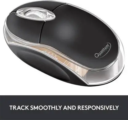QUANTUM QHM222 Wired Optical Mouse USB 2.0, Black