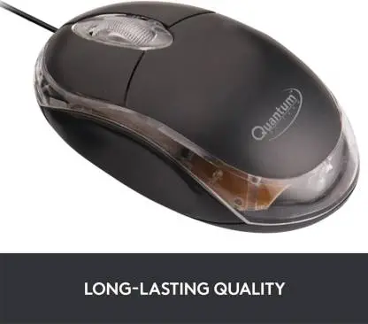 QUANTUM QHM222 Wired Optical Mouse USB 2.0, Black