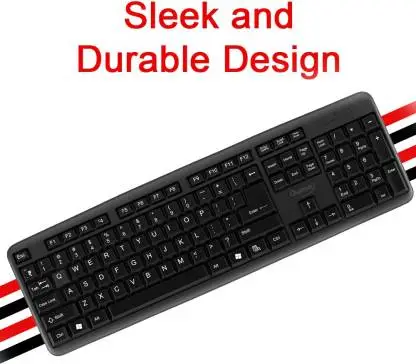 QUANTUM QHM7403D Wired USB Multi device Keyboard Black