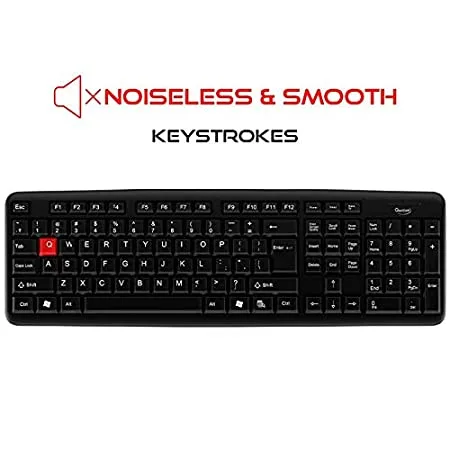 QUANTUM QHM7403D Wired USB Multi device Keyboard Black