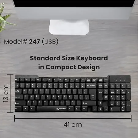 Prodot Alive Wired Usb Standard Desktop And Laptop Keyboard