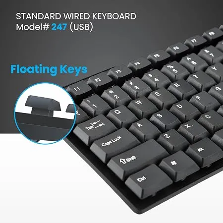 PRODOT Alive Wired USB Standard Desktop and Laptop Keyboard