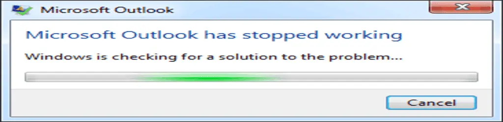Outlook has Stopped Working